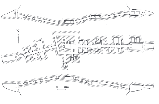 A simple arial view map of the Bao’anshan tomb.
